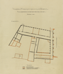214639 Plattegrond van het kapittelhuis (later Statenkamer) en de kloostergang van het Minderbroedersklooster ...